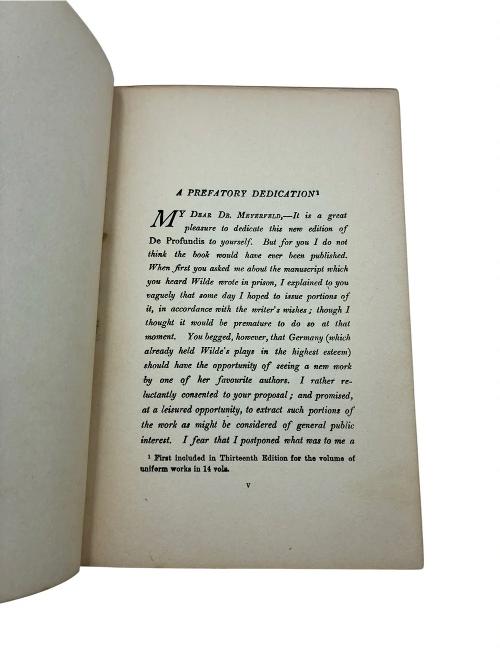1909 De Profundis Oscar Wilde Ravenna Edition G.P. Putnam's Sons Antique Book